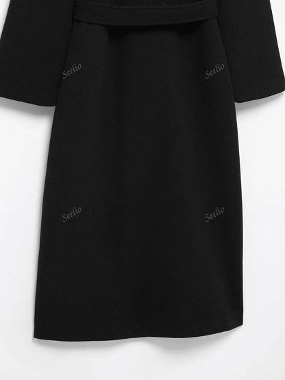 Cappotto antivento classico retrò a doppiopetto da donna, di stile europeo e americano, adatto per autunno/inverno
