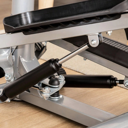 HOMCOM HOMCOM Stepper con Monitor LCD, Manubrio Regolabile, Fitness Stepper in Acciaio e ABS, 55x53x118