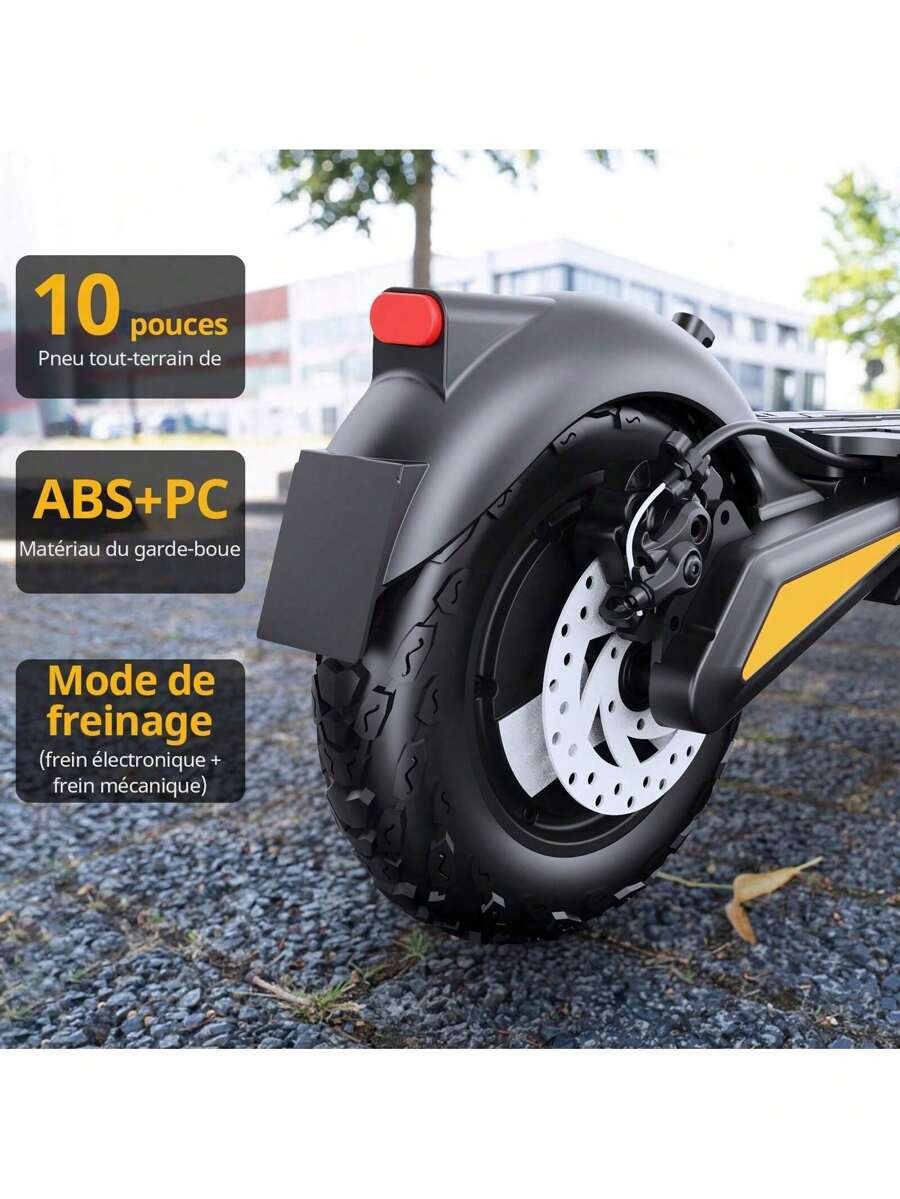 Todimart Monopattino elettrico TODIMART X1 per adulti, motore brushless da 600 W, batteria da 48 V 10,4 Ah, autonomia massima 40-50 km, pneumatici fuoristrada da 10 pollici in grado di superare pendenze di 25°