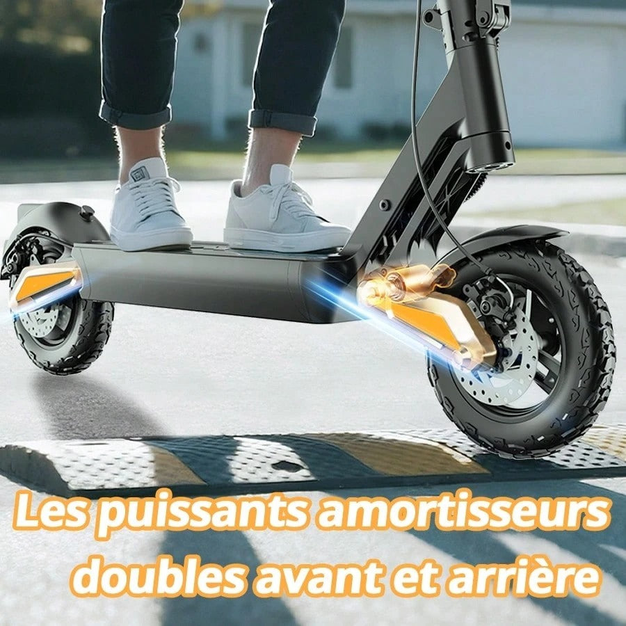 Todimart Monopattino elettrico TODIMART X1 per adulti, motore brushless da 600 W, batteria da 48 V 10,4 Ah, autonomia massima 40-50 km, pneumatici fuoristrada da 10 pollici in grado di superare pendenze di 25°