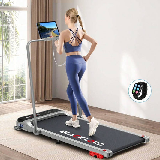 BLACK LORD Tapis roulant sotto la scrivania, Tappetino da passeggio 2 in 1 per camminare e fare jogging, Attrezzatura fitness da 3,2 HP, Portatile sotto la scrivania, Casa e ufficio, Capacità 140 kg, MS2