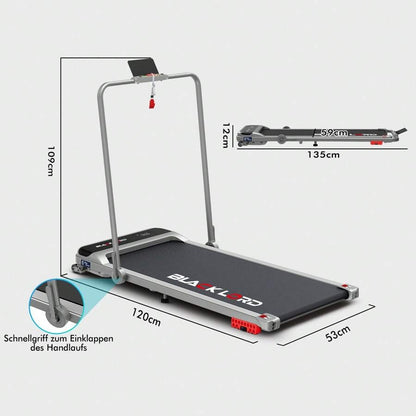 BLACK LORD Tapis roulant sotto la scrivania, Tappetino da passeggio 2 in 1 per camminare e fare jogging, Attrezzatura fitness da 3,2 HP, Portatile sotto la scrivania, Casa e ufficio, Capacità 140 kg, MS2