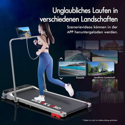 BLACK LORD Tapis roulant sotto la scrivania, Tappetino da passeggio 2 in 1 per camminare e fare jogging, Attrezzatura fitness da 3,2 HP, Portatile sotto la scrivania, Casa e ufficio, Capacità 140 kg, MS2