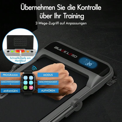 BLACK LORD Tapis roulant sotto la scrivania, Tappetino da passeggio 2 in 1 per camminare e fare jogging, Attrezzatura fitness da 3,2 HP, Portatile sotto la scrivania, Casa e ufficio, Capacità 140 kg, MS2