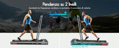 BLACK LORD Tapis roulant sotto la scrivania, Tappetino da passeggio 2 in 1 per camminare e fare jogging, Attrezzatura fitness da 3,2 HP, Portatile sotto la scrivania, Casa e ufficio, Capacità 140 kg, MS2