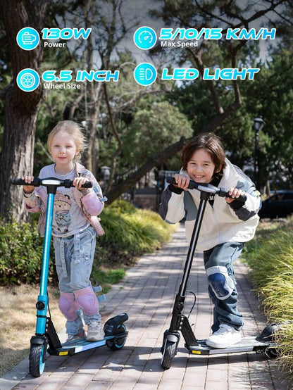 RCB RCB Monopattino elettrico per bambini dai 6 ai 12 anni, fino a 15 km/h e 10 km, monopattino elettrico