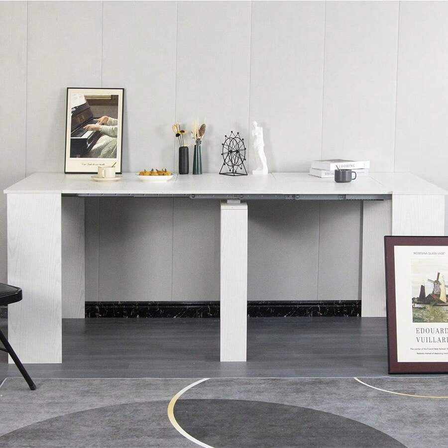 Shally Dogan Tavolo Allungabile per Cucina, Ingresso e Sala da Pranzo, Consolle Salvaspazio Richiudibile da 3 Metri con 5 Pannelli, Design Moderno ed Elegante