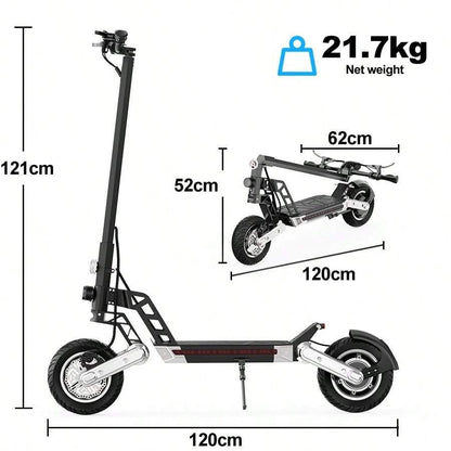 Todimart Monopattino elettrico G2 per adulti, potenza nominale 500 W, potenza massima di picco 800 W, autonomia massima 45 km