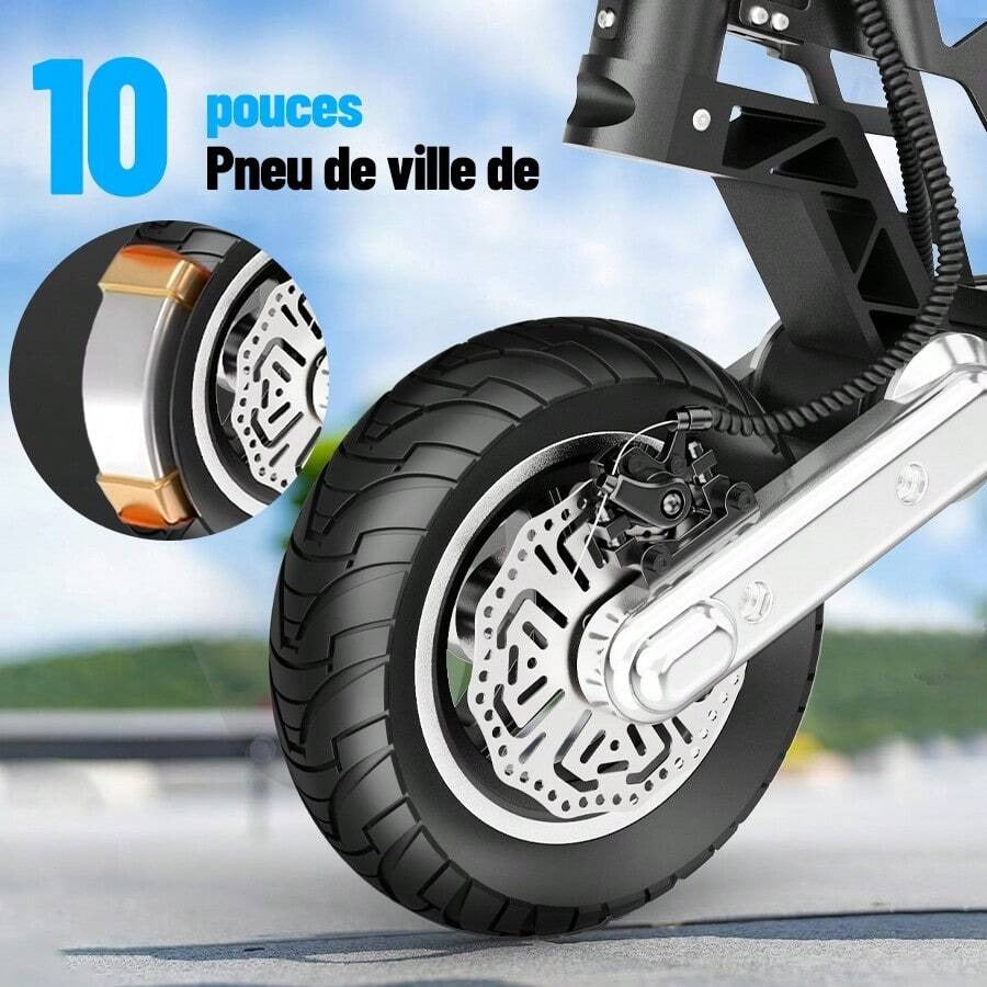 Todimart Monopattino elettrico G2 per adulti, potenza nominale 500 W, potenza massima di picco 800 W, autonomia massima 45 km