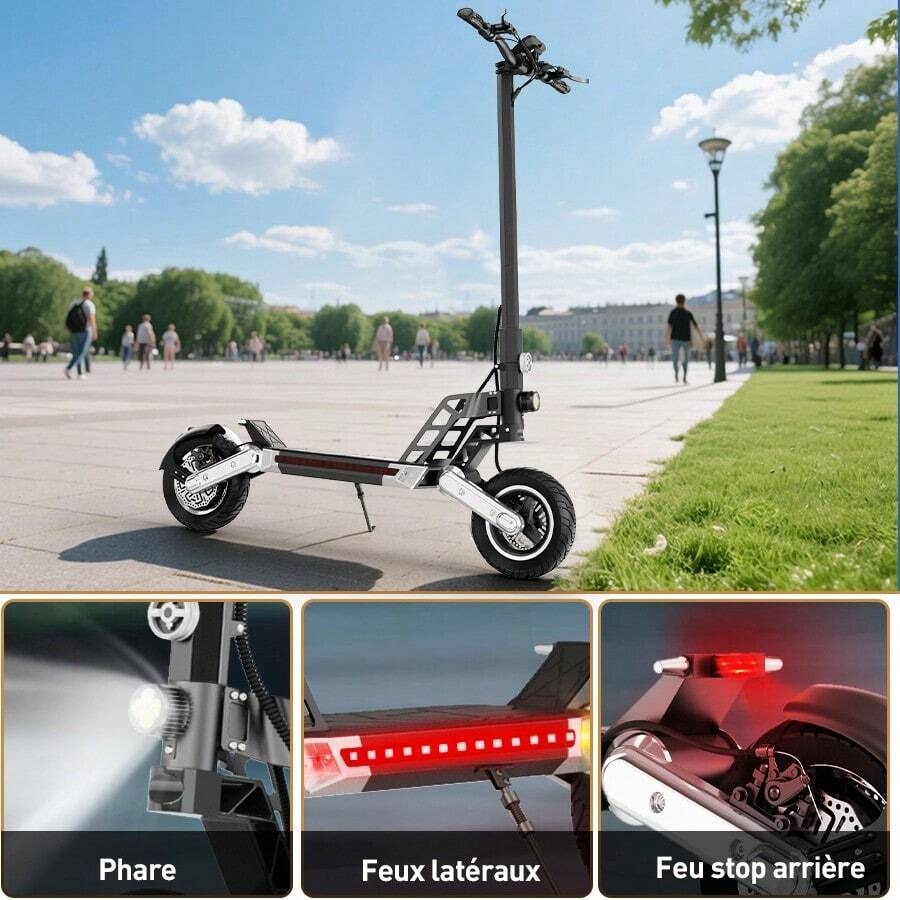 Todimart Monopattino elettrico G2 per adulti, potenza nominale 500 W, potenza massima di picco 800 W, autonomia massima 45 km