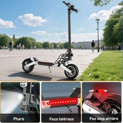 Todimart Monopattino elettrico G2 per adulti, potenza nominale 500 W, potenza massima di picco 800 W, autonomia massima 45 km