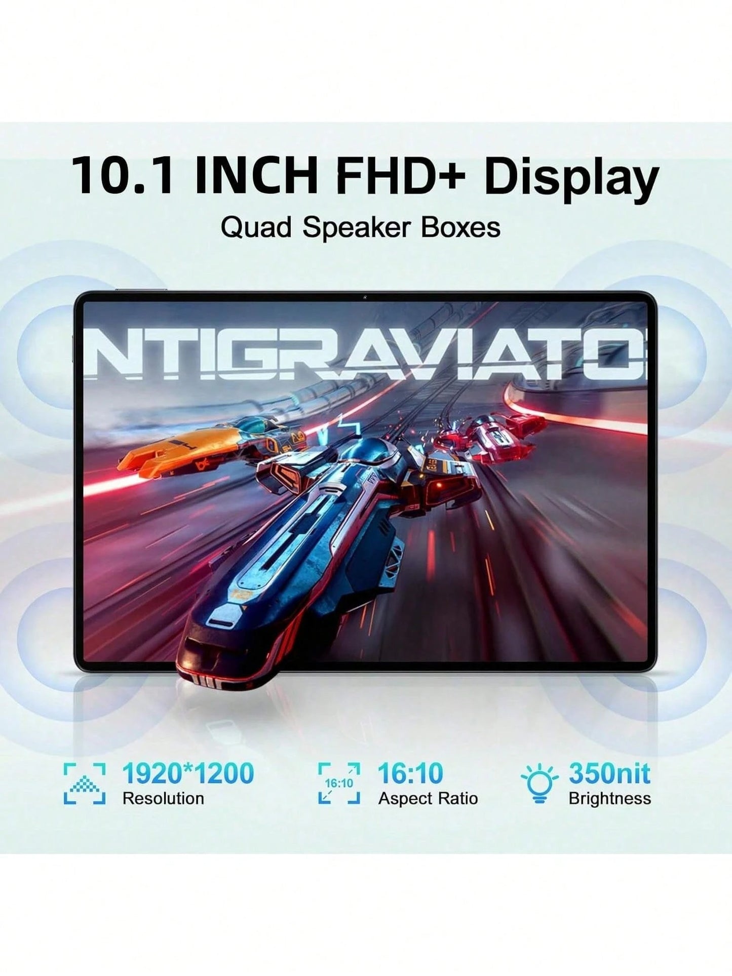 TenYide Tablet Android da 10.1 pollici, 4G LTE Dual SIM, 8GB di RAM, 128GB di storage, supporta espansione fino a 1TB, schermo touch IPS, doppia fotocamera, Wi-Fi/WLAN/Bluetooth/GPS