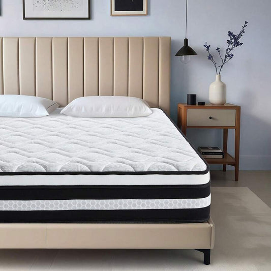 Materasso 160x200 cm Memory Foam, Altezza 28cm, Media Rigidità H3, Ergonomico HR + Blue Latex, Ortopedico 10 Zona Comfort, Traspirante, Anallergico, Lusso, Certificato Oeko-Tex