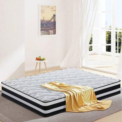Materasso 160x200 cm Memory Foam, Altezza 28cm, Media Rigidità H3, Ergonomico HR + Blue Latex, Ortopedico 10 Zona Comfort, Traspirante, Anallergico, Lusso, Certificato Oeko-Tex