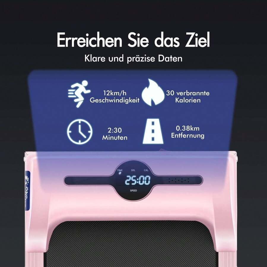 BLACK LORD Smart Walking Pad, tapis roulant 2 in 1 sotto la scrivania per l'ufficio domestico, macchina da jogging portatile con app e telecomando, registrazione dati fitness
