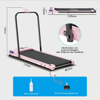 BLACK LORD Smart Walking Pad, tapis roulant 2 in 1 sotto la scrivania per l'ufficio domestico, macchina da jogging portatile con app e telecomando, registrazione dati fitness