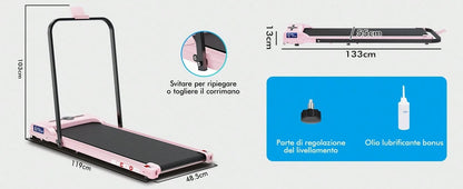 BLACK LORD Smart Walking Pad, tapis roulant 2 in 1 sotto la scrivania per l'ufficio domestico, macchina da jogging portatile con app e telecomando, registrazione dati fitness