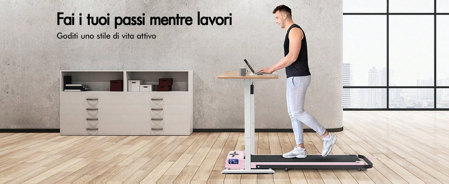 BLACK LORD Smart Walking Pad, tapis roulant 2 in 1 sotto la scrivania per l'ufficio domestico, macchina da jogging portatile con app e telecomando, registrazione dati fitness