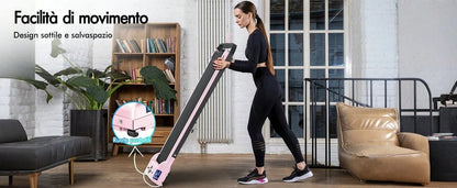 BLACK LORD Smart Walking Pad, tapis roulant 2 in 1 sotto la scrivania per l'ufficio domestico, macchina da jogging portatile con app e telecomando, registrazione dati fitness