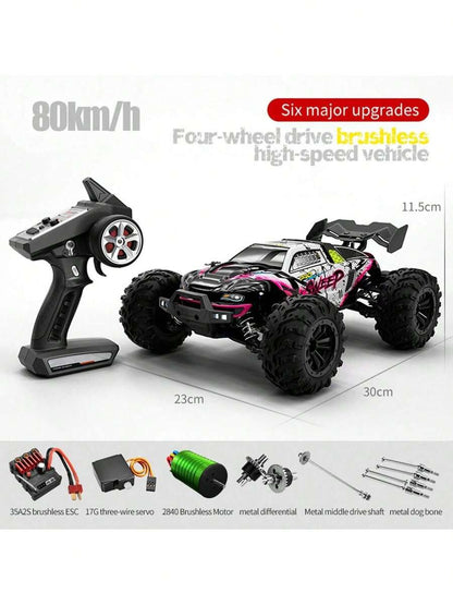 1:16 Scala Automobile da Stunt Telecomandato 4WD con LED, Drift ad Alta Velocità su Terreni Impegnativi, Veicolo RC 4x4 da Fuoristrada, Regalo di Natale