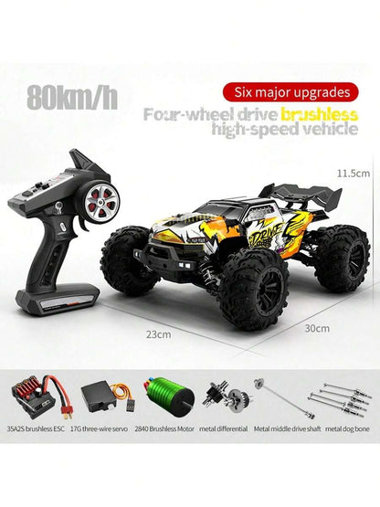 1:16 Scala Automobile da Stunt Telecomandato 4WD con LED, Drift ad Alta Velocità su Terreni Impegnativi, Veicolo RC 4x4 da Fuoristrada, Regalo di Natale