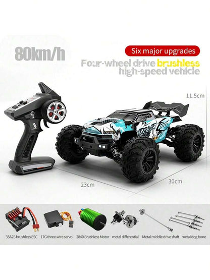 1:16 Scala Automobile da Stunt Telecomandato 4WD con LED, Drift ad Alta Velocità su Terreni Impegnativi, Veicolo RC 4x4 da Fuoristrada, Regalo di Natale