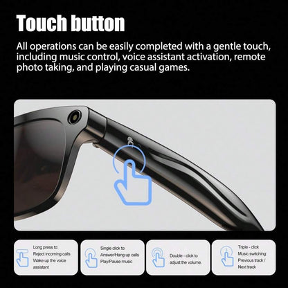 Nuovi occhiali da sole intelligenti, multifunzionali, batteria ad alta capacità da 260mAh, riconoscimento degli oggetti AI, chiamata, riproduzione musicale, foto, registrazione video, ricaricabili, lenti HD, tecnologia avanzata, unisex