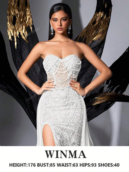 Abito da sera elegante Glamour Goddess di LUVISTRUE, con paillettes, per donne, abito da sera di lusso per red carpet, feste di compleanno, cerimonie di laurea, gala, balli di beneficenza