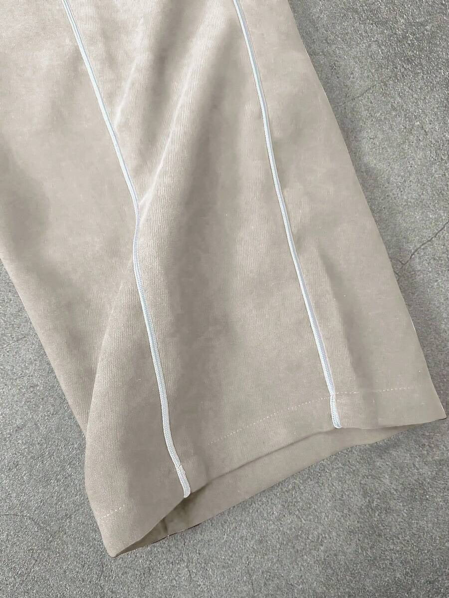 Manfinity EMRG Tuta da uomo composta da giacca con cerniera e ricamo a lettere, pantaloni lunghi con coulisse in vita