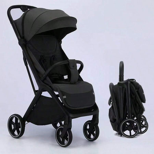 Passeggino leggero, passeggino pieghevole per bambini piccoli, parasole estensibile con cerniera, chiusura one-touch, schienale regolabile, tessuto a rete traspirante