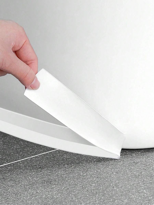1 pezzo Sigillante per pavimenti da 1,5 pollici/3,7 cm bianco, strisce di sigillatura, nastro adesivo impermeabile antimuffa, nastro per sigillare giunti belli, nastro sigillante impermeabile per giunti in cucina, bagno e wc