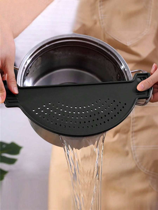 SHEIN 1 pezzo Colino da molletta, colino in plastica per pentole, imbuto a mezzaluna, filtro per alimenti, adatto per pasta, verdure, frutta, gadget da cucina, colino per lavello di cucina, adatta a tutte le pentole e ciotole