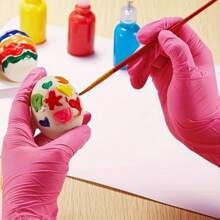 50/100 pezzi Guanti monouso bianchi di alta qualità, senza lattice e senza polvere, guanti per pulizia domestica impermeabili e durevoli, adatti per lavorazione e preparazione di alimenti, cucina, pittura, salone di bellezza