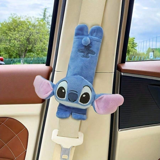 1 pezzo, Copertura morbida per cintura di sicurezza auto Stitched - Copertura protettiva anti-pizzicamento per le spalle, accessori per auto per donne, organizer da viaggio, elementi essenziali per il ritorno a scuola, contenitore per dormitori