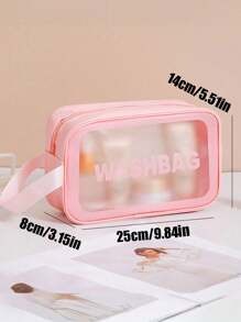 Borsa da viaggio estiva 4 in 1, organizer per articoli da toeletta impermeabile in PVC, bustina cosmetica, pochette da spiaggia, adatta per ombretti, assorbenti igienici, rossetti, cosmetici, eyeliner, gloss labbra, prodotti per la cura della pelle