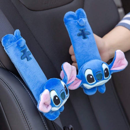 1 pezzo, Copertura morbida per cintura di sicurezza auto Stitched - Copertura protettiva anti-pizzicamento per le spalle, accessori per auto per donne, organizer da viaggio, elementi essenziali per il ritorno a scuola, contenitore per dormitori