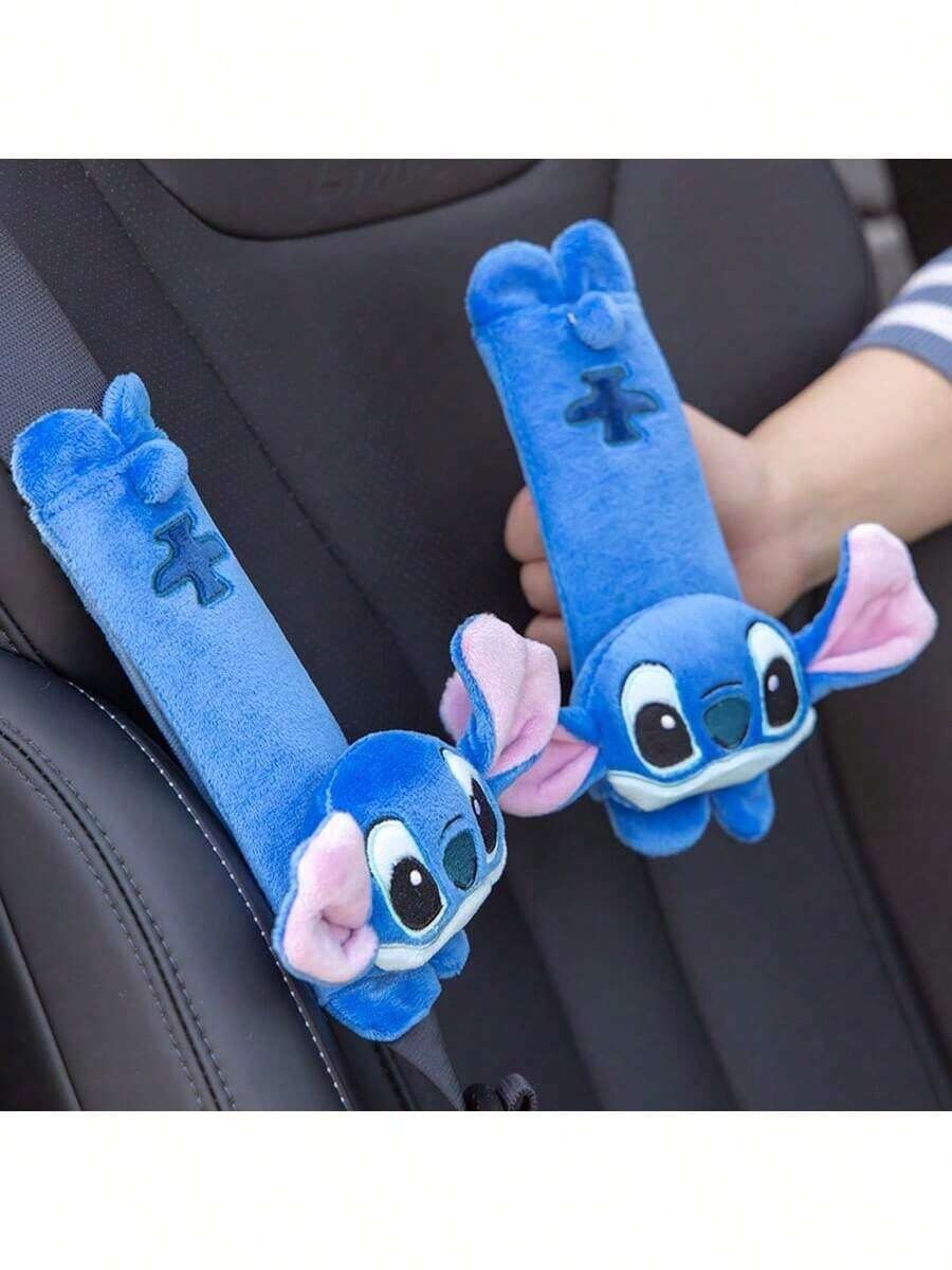 1 pezzo, Copertura morbida per cintura di sicurezza auto Stitched - Copertura protettiva anti-pizzicamento per le spalle, accessori per auto per donne, organizer da viaggio, elementi essenziali per il ritorno a scuola, contenitore per dormitori