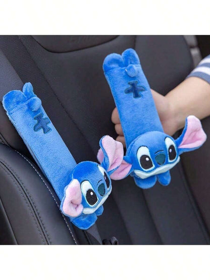 1 pezzo, Copertura morbida per cintura di sicurezza auto Stitched - Copertura protettiva anti-pizzicamento per le spalle, accessori per auto per donne, organizer da viaggio, elementi essenziali per il ritorno a scuola, contenitore per dormitori