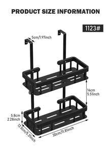 Cestino da doccia appeso alla porta, ripiano da bagno, portaoggetti da bagno sospeso, ripiano della doccia a doppio strato, organizer da bagno a cestino, accessori da bagno, armadietto e organizzazione del bagno, decorazione bagno estiva