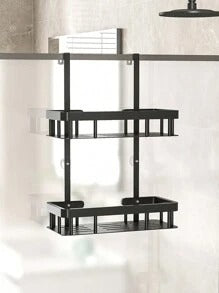 Cestino da doccia appeso alla porta, ripiano da bagno, portaoggetti da bagno sospeso, ripiano della doccia a doppio strato, organizer da bagno a cestino, accessori da bagno, armadietto e organizzazione del bagno, decorazione bagno estiva