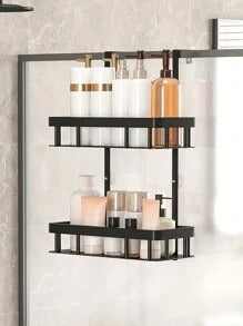 Cestino da doccia appeso alla porta, ripiano da bagno, portaoggetti da bagno sospeso, ripiano della doccia a doppio strato, organizer da bagno a cestino, accessori da bagno, armadietto e organizzazione del bagno, decorazione bagno estiva