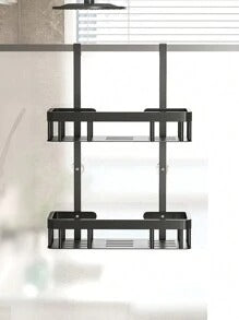 Cestino da doccia appeso alla porta, ripiano da bagno, portaoggetti da bagno sospeso, ripiano della doccia a doppio strato, organizer da bagno a cestino, accessori da bagno, armadietto e organizzazione del bagno, decorazione bagno estiva