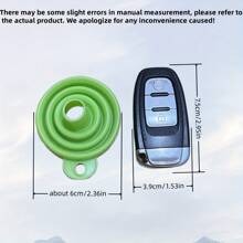 1 pezzo Mini imbuto pieghevole blu per uso domestico, imbuto in plastica per pentola dell\"olio, imbuto in silicone per attrezzature da cucina da campeggio