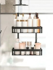 Cestino da doccia appeso alla porta, ripiano da bagno, portaoggetti da bagno sospeso, ripiano della doccia a doppio strato, organizer da bagno a cestino, accessori da bagno, armadietto e organizzazione del bagno, decorazione bagno estiva