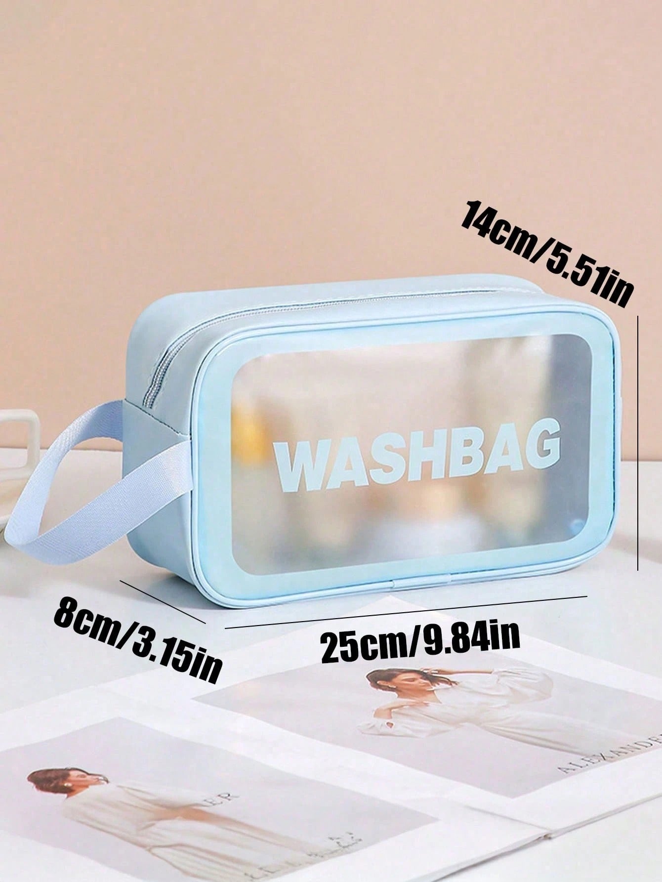 Borsa da viaggio estiva 4 in 1, organizer per articoli da toeletta impermeabile in PVC, bustina cosmetica, pochette da spiaggia, adatta per ombretti, assorbenti igienici, rossetti, cosmetici, eyeliner, gloss labbra, prodotti per la cura della pelle