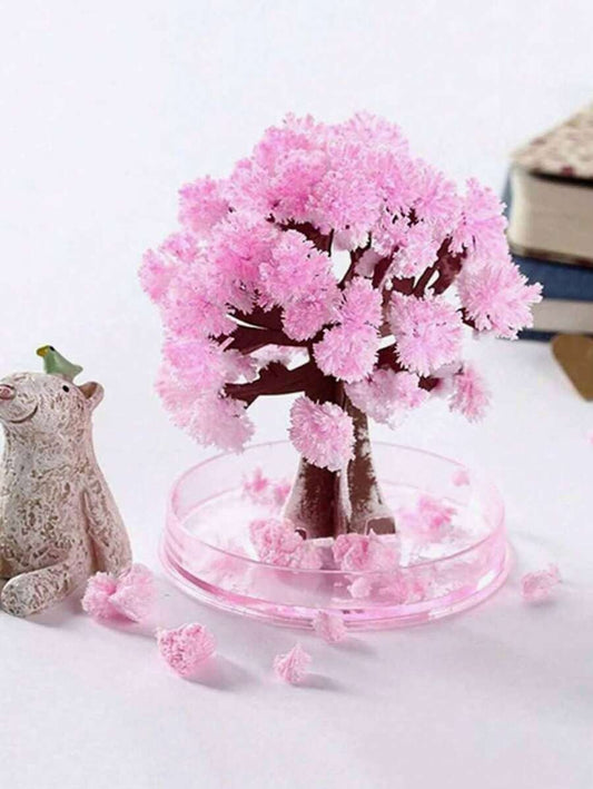 1 pezzo Albero di Sakura in crescita magico, alberi di cristallo da scrivania, giocattoli con fiori di ciliegio, albero di Natale, regali di Natale