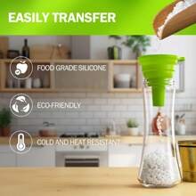 1 pezzo Mini imbuto pieghevole blu per uso domestico, imbuto in plastica per pentola dell\"olio, imbuto in silicone per attrezzature da cucina da campeggio