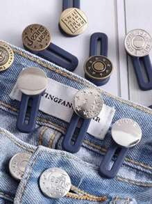3 pezzi Bottoni elastici casuali per l'espansione della vita, bottoni regolabili universali senza cuciture per l'estensione della vita dei jeans