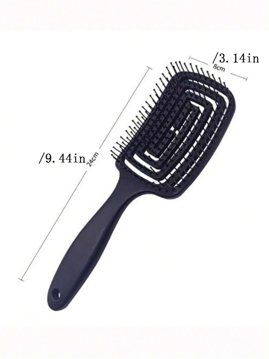 1 pezzo di pettine da massaggio con decorazione a labirinto popolare per donne, pettine magico per capelli traspirante e asciutto (nero), cura del corpo per viaggi, all'aperto, sport, ufficio, scuola, regalo di San Valentino