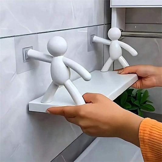 1 pezzo Mensola da parete bianca e carina - Senza foratura richiesta, perfetta per organizzazione di bagno e cucina, scaffale per cosmetici, decorazione della stanza, design alla moda e pratico, organizzatore e contenitore per il bagno, Ritorno a scuola